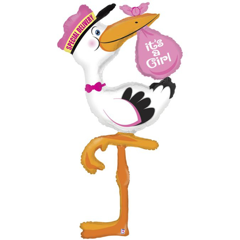 Ходячая фигура Аист "It`s a girl" 82х82 см