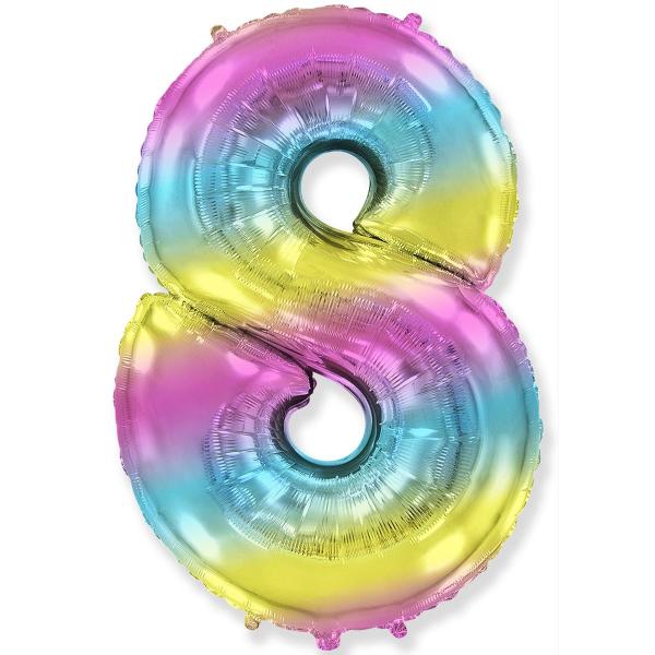 Цифра 8 градиент 102 см