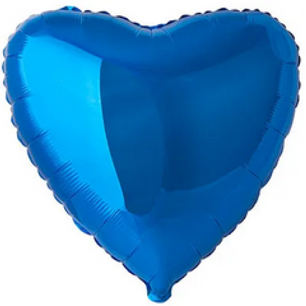 Heart blue metallic