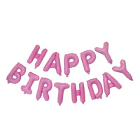 Гірлянда надувна Happy Birthday рожева