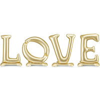 Букви LOVE на підставці золотисті 350х114 см